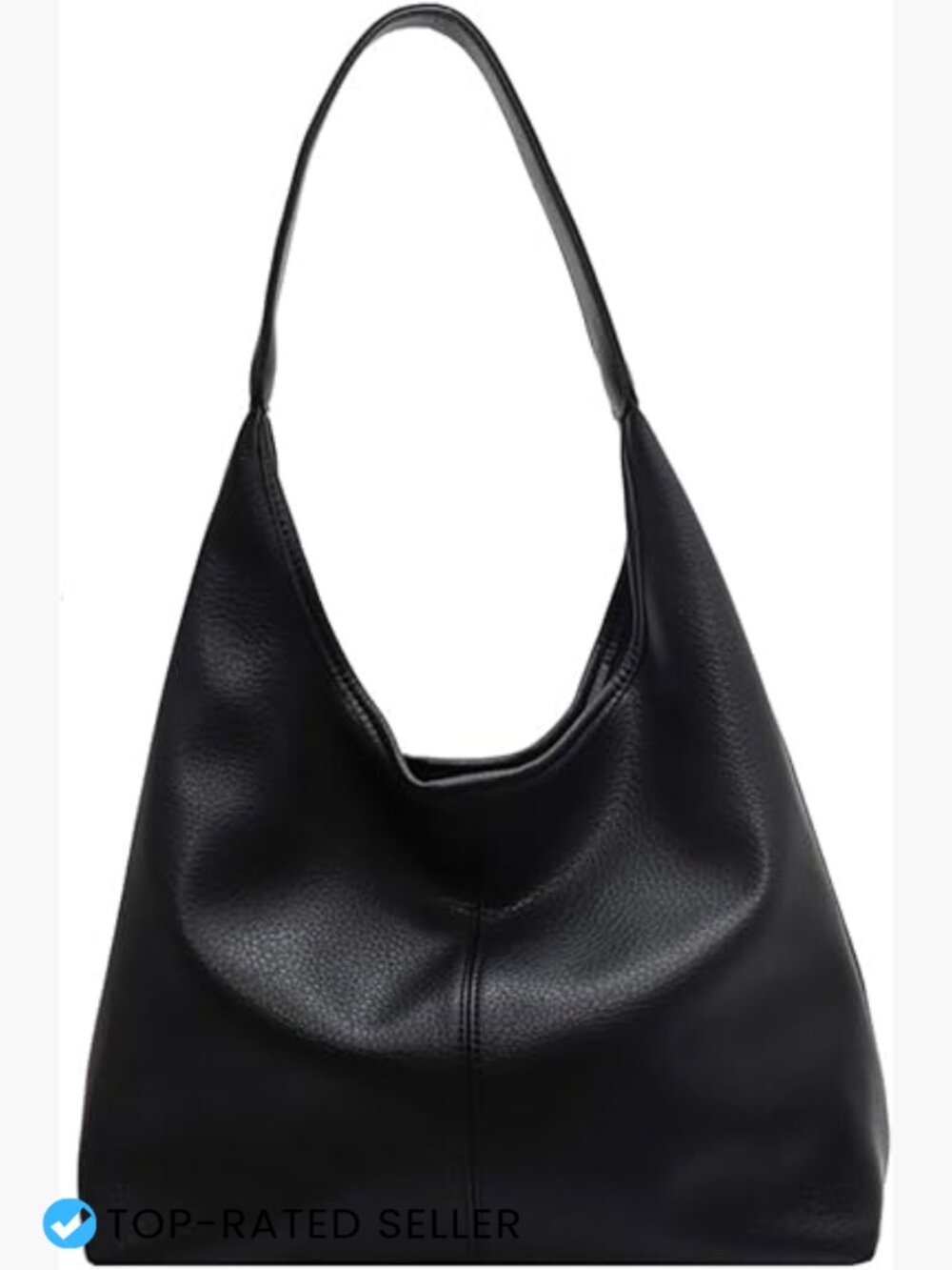 Slouchy Hobo Tote Bag Soft Vegan Leather Shoulder Purse Work Everyday Handbag